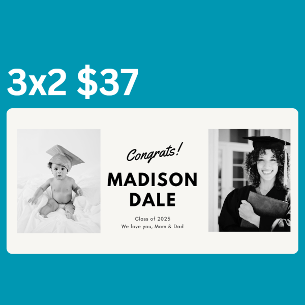 3x2 Graduation Ad $37
