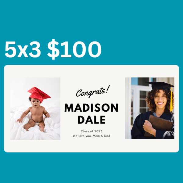 5x3 Graduation Ad $100