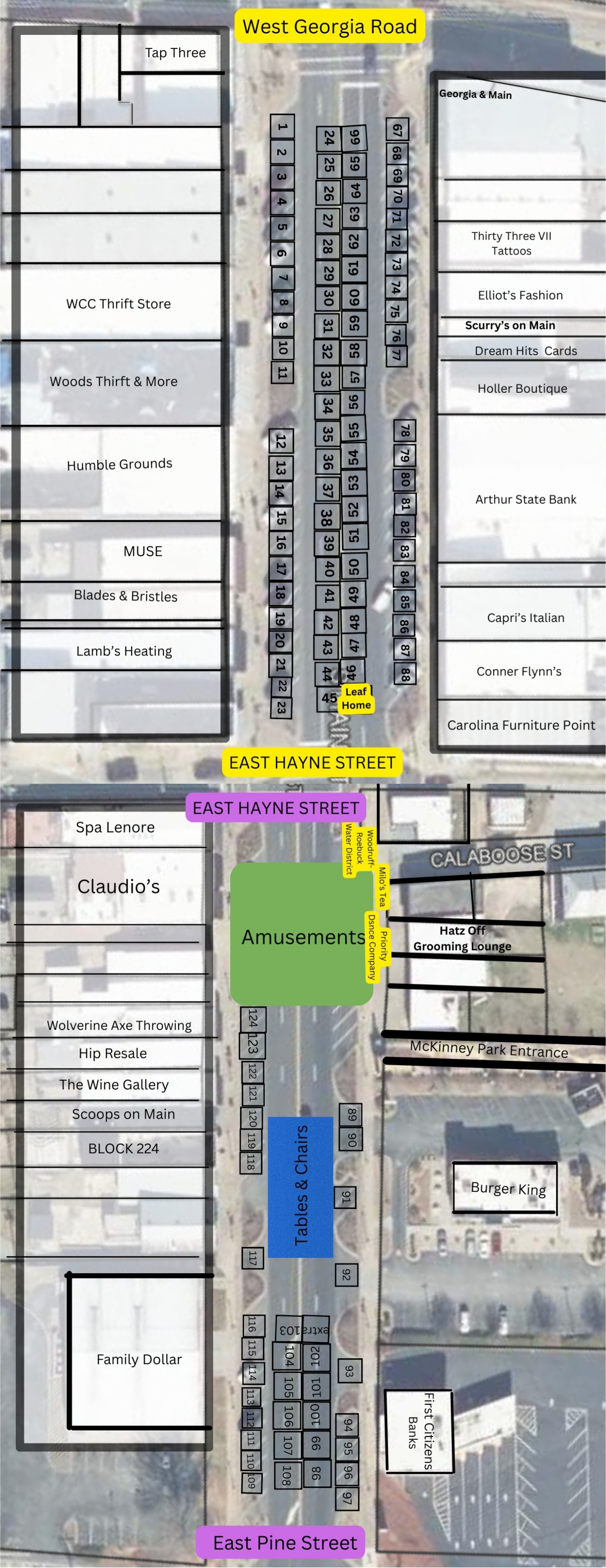City of Woodruff Spring Fling map